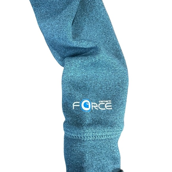 Carhartt Force Extremes Workwear Graphic Sweatshirt Hoodie Teal Blue Sz MEDIUM - Picture 6 of 6